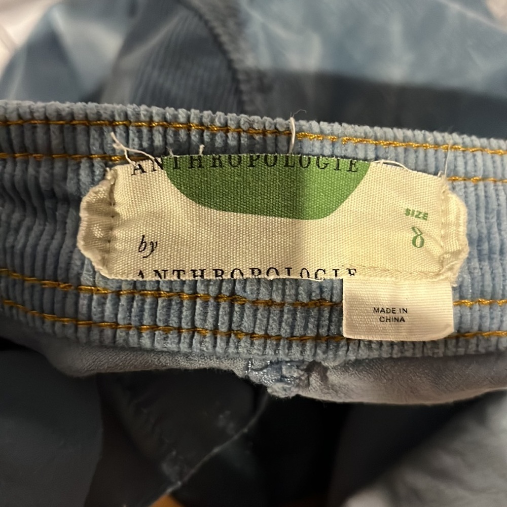 Anthropologie   corduroy a-line skirt blue size M IT HAS POCKETS - Picture 6 of 7
